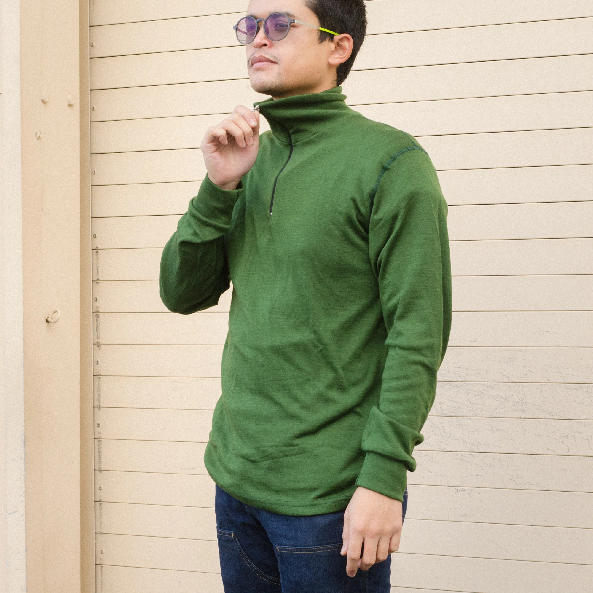 Aussie Wool Long Sleeve 1/4 zip turtleneck - Image 8